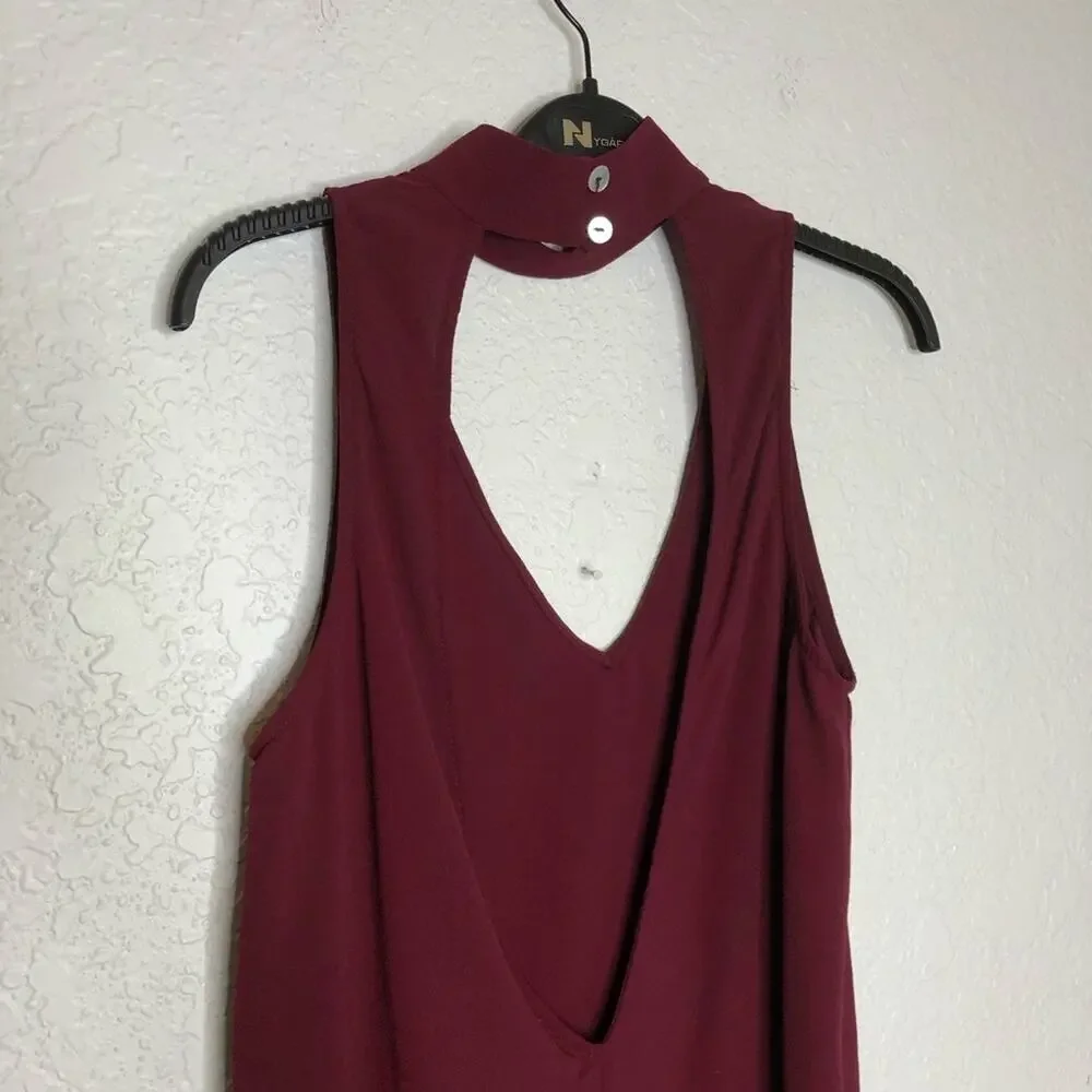 Show Me Your Mumu Friday Chocker burgundy pebble dress size Extra Small XS NWT